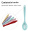 Colher de silicone com design ergonômico, perfeita para misturar, cozinhar e servir com estilo. 3