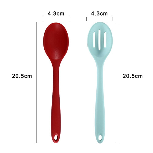 Colher de silicone com design ergonômico, perfeita para misturar, cozinhar e servir com estilo. 1