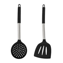 Escorredor de concha de cozinha em aço inoxidável, com orifício redondo para pendurar e economizar espaço (1 unidade)