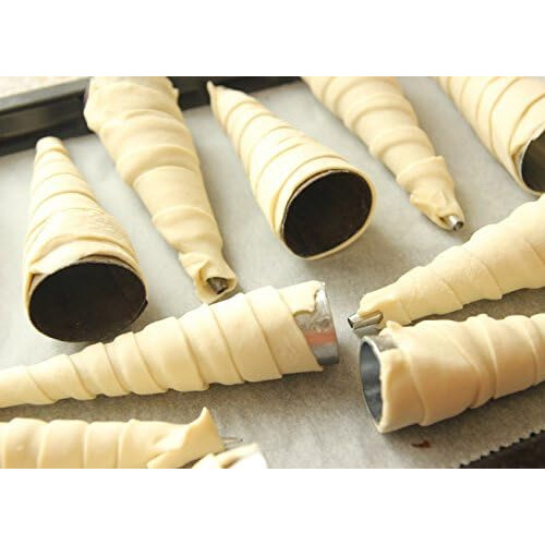 Conical Waffle Cone Puff Pastry Forms, Rust Resistant Stainless Steel Baking Molds for Effortless Pastry Making 2