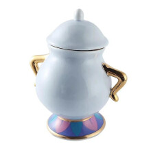 Fortryllende Mrs. Potts keramisk tekandesæt inspireret af "Skønheden og Udyret", fødevaregodkendt, perfekt til særlige lejligheder og tebrygning,