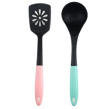 Küchenutensil mit Antihaftbeschichtung, sicher und nahtlos verarbeitet, Kochlöffel aus Edelstahl für lange Haltbarkeit, 2-teiliges Set