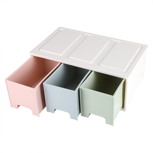 Stackable Multiple Drawer Sets, Non-Toxic Odorless Plastic Storage Containers for Desk Vanity Organizer, Practical Reasonable Size Versatile Storage S 2
