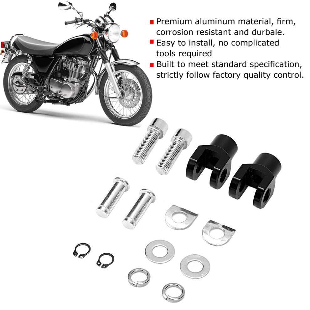 Motorcycle Pedal Mounting Kit Aluminum 29Mm Footpeg Screw Nut Black 4691362581595