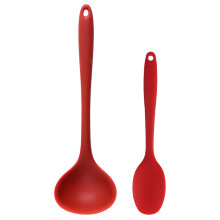 Silikon-Schöpfkellen-Set mit Antihaftbeschichtung, hitzebeständig bis 230 C, einfach zu verwenden und mit Aufhängeschlaufe zu verstauen,