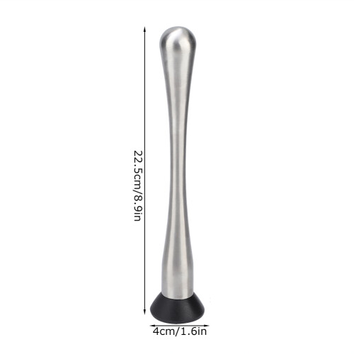Edelstahl Cocktail-Eis-Stampfer 22,5 cm Langlebiger Getränkemischer 2