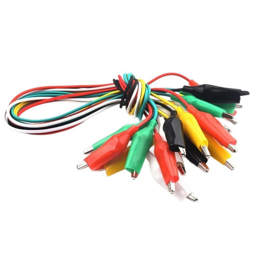 10Pcs Multicolor Test Leads Wire With Alligators Clip 50Cm High Conductivity For Electronics Testing And Circuit Project 9323874050683