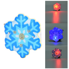 25 Stück LED-Weihnachtsnadeln, batteriebetrieben, Schneeflocken- und Weihnachtsmann-Designs