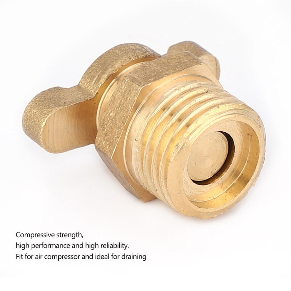 G1/4 Brass Drain Valve Replacement Pack 5 For Air Compressors - Easy Drainage 4951362585864