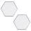 Double Sided Glass Frame for Hexagonal Shape, Heat-resistant Glass Coaster with Copper Embossed Pattern 1