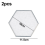 Double Sided Glass Frame for Hexagonal Shape, Heat-resistant Glass Coaster with Copper Embossed Pattern 2
