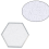 Double Sided Glass Frame for Hexagonal Shape, Heat-resistant Glass Coaster with Copper Embossed Pattern 3