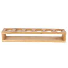 Holz Weinflaschen- und Glashalter Regal mit 6 Löchern Tischorganizer Display