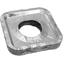 Engangsbrænderbeskyttere, tykkere folie, firkantede brænderforinger - universel pasform, nem rengøring, 20,7 cm x 20,7 cm, ikke mere skrubning