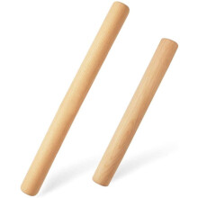 Nudelholz aus Massivholz für Fondant und Pizzateig mit nahtloser Oberfläche, hochwertiges Naturbuchenholz, ideal zum Backen in der Küche, leicht