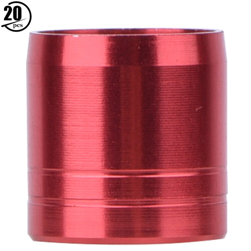 20 Stück Aluminiumlegierung Explosionssichere Pfeilringe Set, Rot 8mm 1