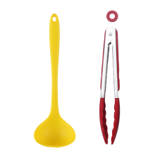 Utensílio de silicone antiaderente, colher de mistura resistente ao calor para cozinhar, utensílio próprio para lava-louças com cabo longo,