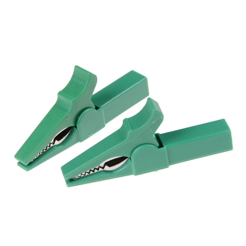 Crocodile Clip 55Mm Hv Multicolor Crocodile Clips Pack Of 2 For Battery Test, 4Mm Banana Plug, Multimeter(2Pcs Green) 9105992168941
