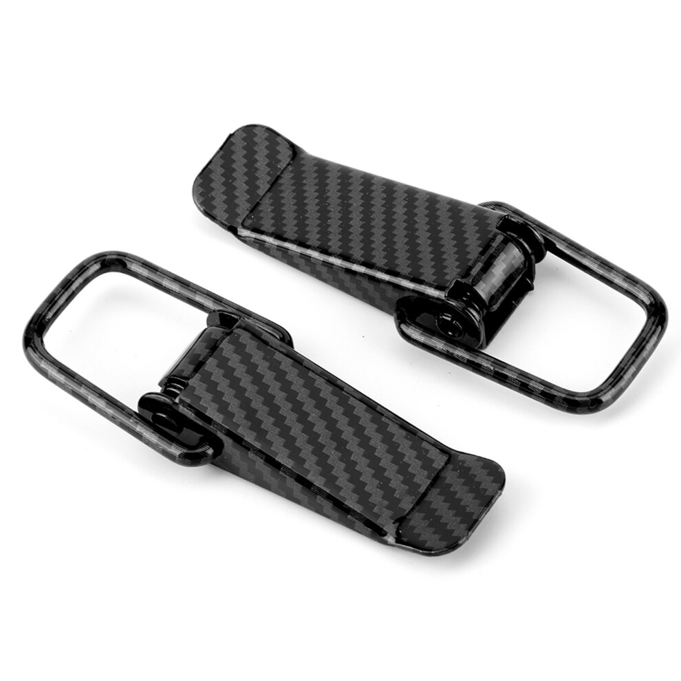 Universal Quick Release Hood Lock Clip - Carbon Fiber Texture Iron Black 4661362589624