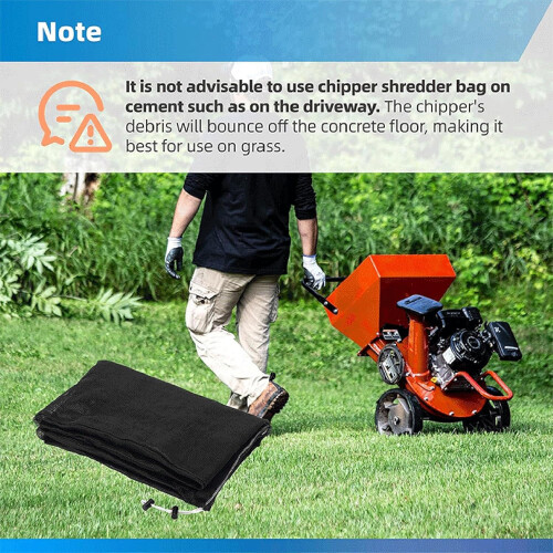 Wood Chipper Bag Shredders Mulcher Collection Bag Leaf Collection Drawstring Replacement for Shredders Accessories Adjustable Net Sacks 2