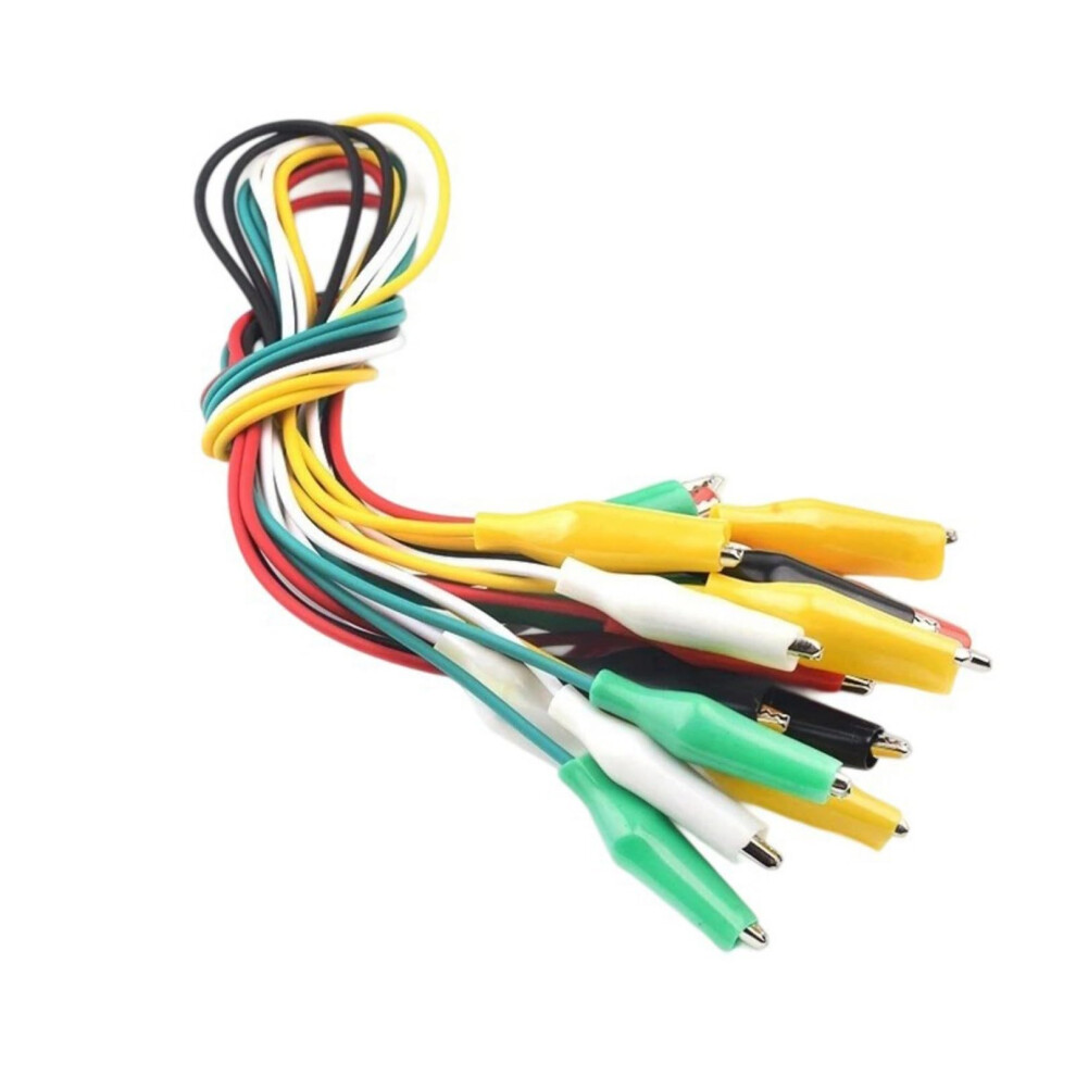 Pack Of 10 Laboratory Test Leads Mixed Sizes Alligator Clip 5 Different Colour Enhancement Safety Power Tools High Conductivity Jumper Cable 28Mm 9105992169269