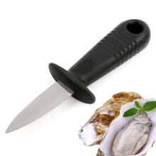 Premium Oyster Knife with Recycled Plastic Handle, NSF Certified Seafood Tool, Stainless Steel Blade with Bent Tip Design, Non-Slip Ergonomic Grip, Di