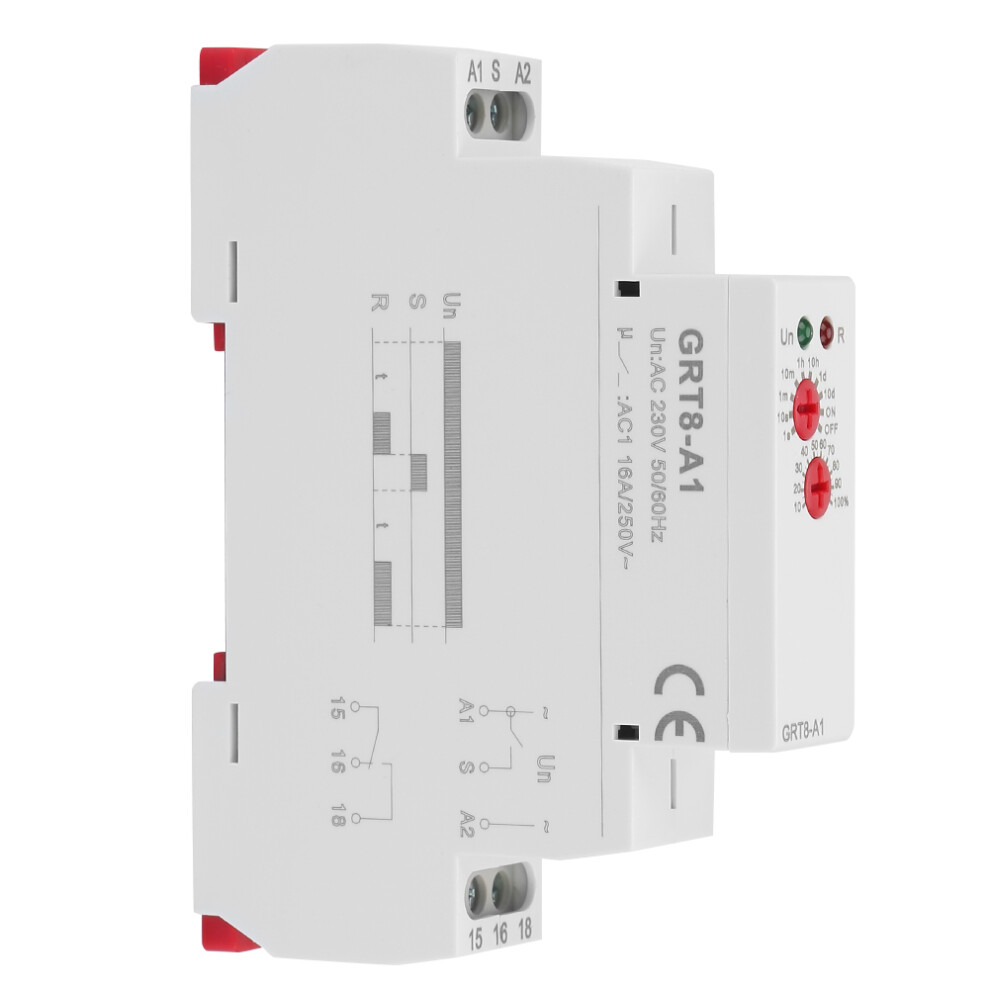 Grt8âA1 Mini Power On Delay Relay Ac 240V Din Rail Mount 0.5-15 Seconds 4931362592741