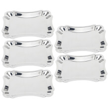 Elegante expositor de joias, bandeja decorativa em aço inoxidável para cozinhas domésticas, bares e cafeterias, com design ondulado e acabamento