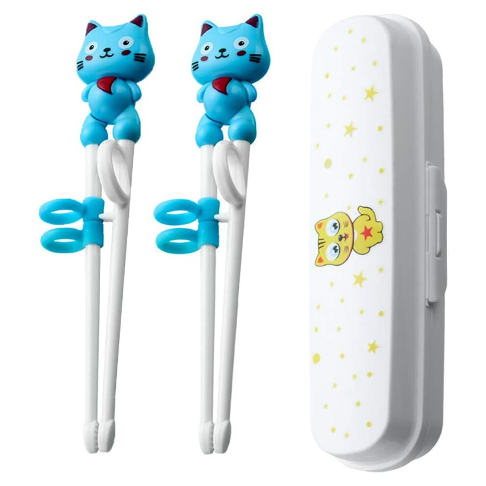 Durable & Corrosion Resistant Kids Chopsticks & Spoon Set, Up-gradable Thumb Prop, Personalized Kids Silverware Set, Ergonomic Handles, Easy To Clean