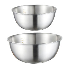 Elegante roestvrijstalen mengkom, ontworpen voor het mengen van eieren en diverse ingrediënten, keukenkom, breed inzetbaar, platte bodem voor