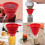 Conjunto de funis dobráveis de silicone, compacto e prático para a cozinha. 4