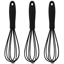 Hitzebeständiger Silikon-Schneebesen, modische und einzigartige Farben, antihaftbeschichteter Edelstahl-Schneebesen für die Küche, kompakte