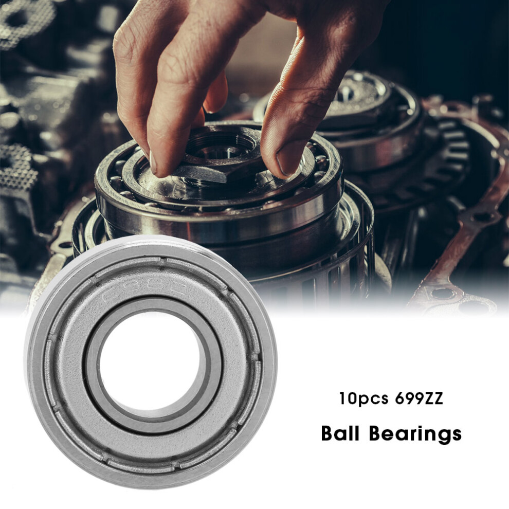 698Zz 10Pcs Miniature Bearings Double Shielded 8X19x6mm For Projects 8411362593895