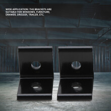 4pcs Aluminum Corner Brackets 2020A Black 20x20x18mm