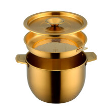 Utensílio de cozinha essencial, recipiente de aço inoxidável para óleo com filtro removível, bandeja antiderrapante, panela de grande capacidade