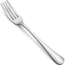 Elegant Shine rostfria middagsgafflar, spegelblanka rostbeständiga bestick, 12-delars set för hemmarestaurang, livsmedelsklassad bekväm att hålla