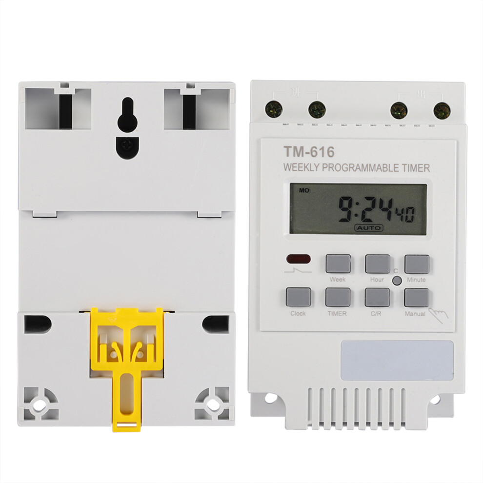 Durable 12V Digital Electric Switch Timer With Smart Programmable Control White 4681362594794