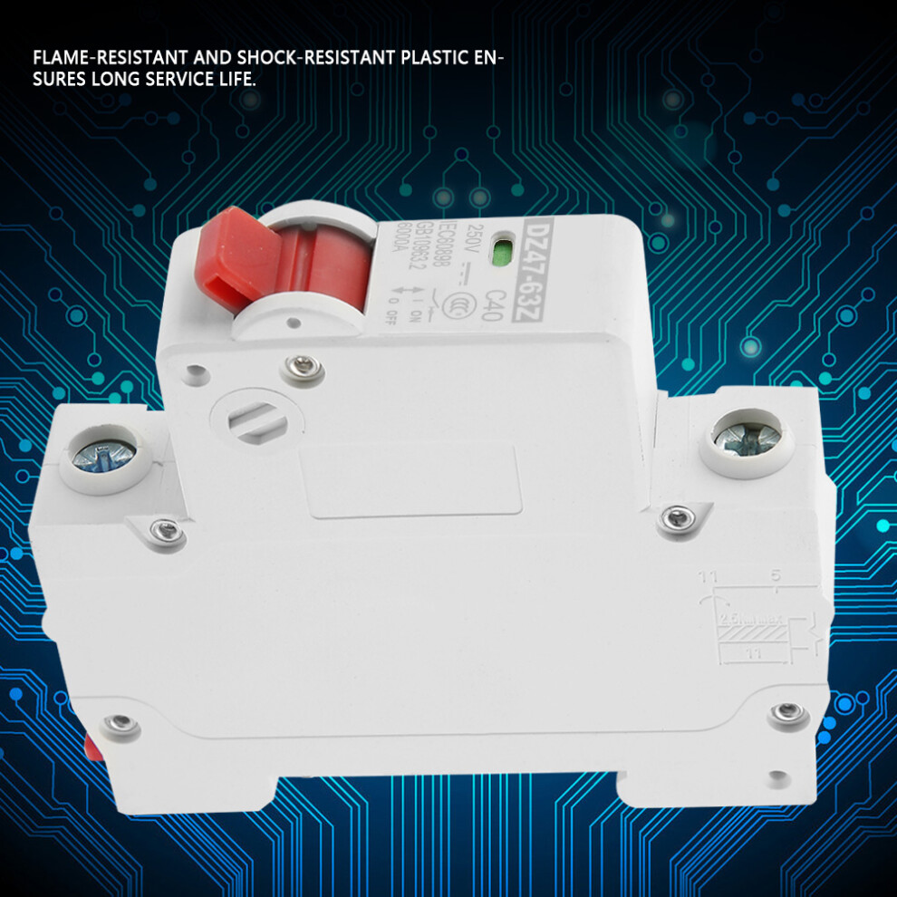 Miniature Circuit Breaker 40A Dz47-63Z-1P Dc Leakage Protection Air Switch 9471362595564