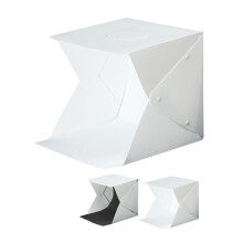 Folding Light Box 30cm Portable Photography Photo Studio Tent LED Softbox Kit 2 lights 2 color bac