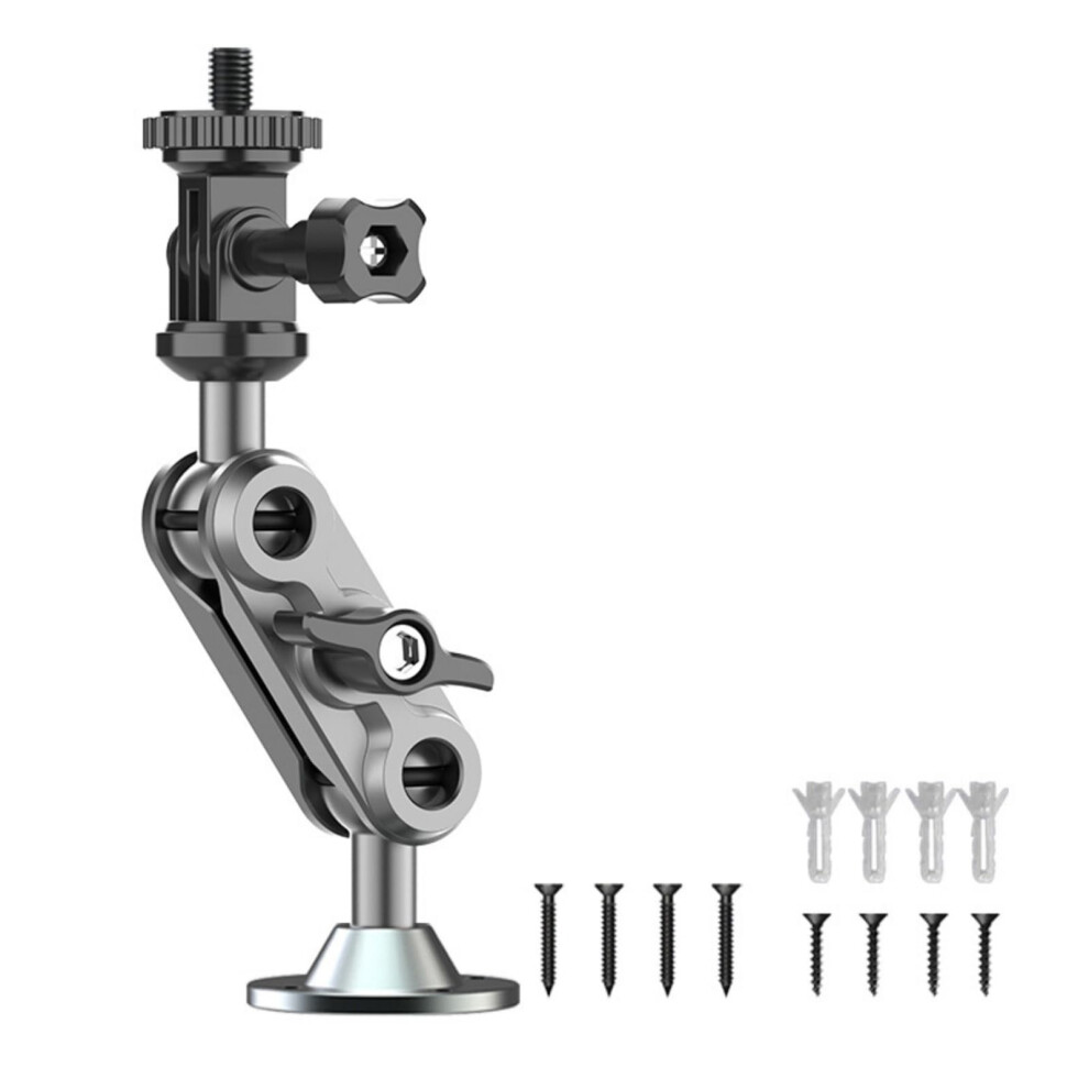 Metal Camera Mount 1/4" Thread Adjustable Arm For Indoor/Outdoor Security & Photography Setups Heavy Duty Metal Camera Bracket 9323874052410