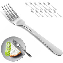 Garfos de jantar com design elegante, talheres multiuso em aço inoxidável para uso doméstico e em restaurantes, utensílios de serviço com peso