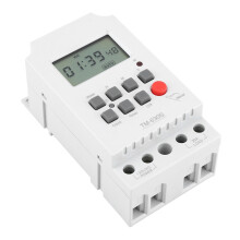 110V Digitaler programmierbarer Zeitschaltaktor mit großem Display, Weiß, 5,5*4,3*10cm