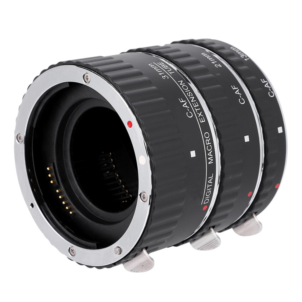 Auto Focusing Macro Extension Tube Rings Set For Canon Ef/Ef-S Dslr Black 3761362598112