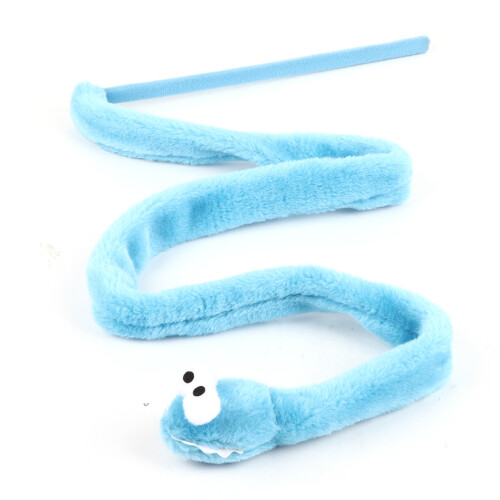 Blauer Schlangenkörper Katzenspielzeug, ungiftig, 24 cm Griff 1