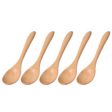 Suppenkelle aus Holz mit glatter Oberfläche, robuste Konstruktion mit langem Griff für einfache Reinigung, 5-teiliges Set ungiftiger Löffel,