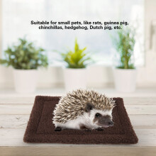 Igel-Guinea-Pig-Schlafmatte rechteckiger Plüschkissen Dunkelbraune Haustierbett-Nest