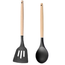 Ustensile de gătit cu cap rezistent la căldură, ustensile de bucătărie versatile pentru vase de gătit antiaderente, set de ustensile de gătit