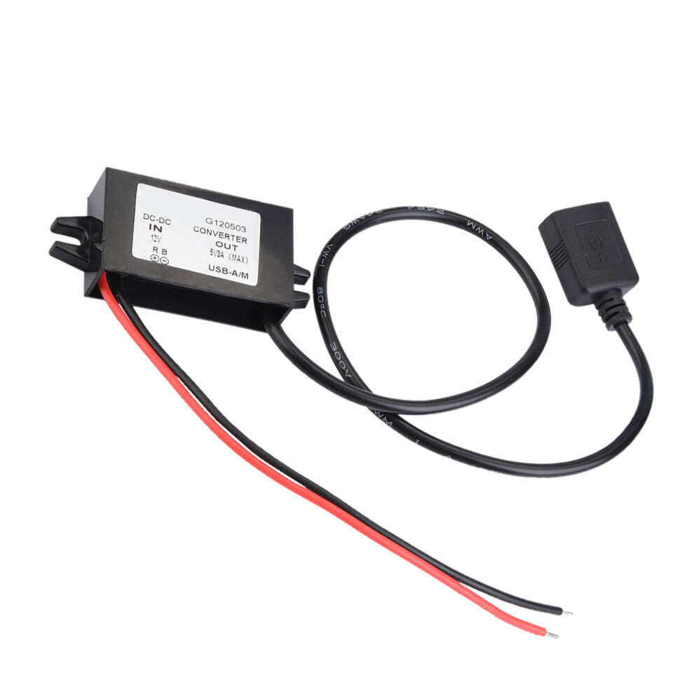 Dc-Dc 12V To 5V 3A Usb Buck Converter Power Supply Module, Waterproof 8731362598714