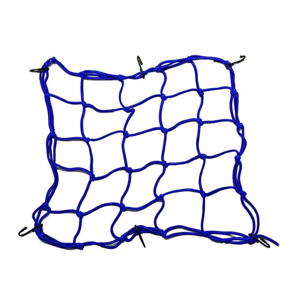 Motorcycle 6 Hooks Elastic Bungee Net Motorcycle Storage Helmet Tank Luggage Mesh Web Motorcycle Accessories(Blue) Blue 9067246831158