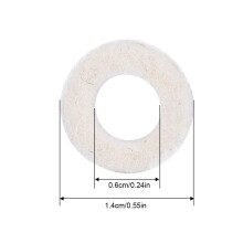 Trumpet Valve Felt Washers - Soft Cushions for Smooth Sound 10x diameter black